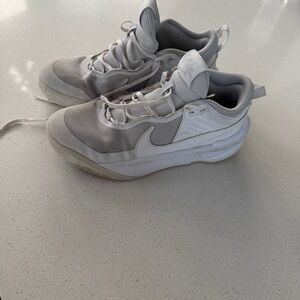 Nike Classic White and Gray Athletic Shoes